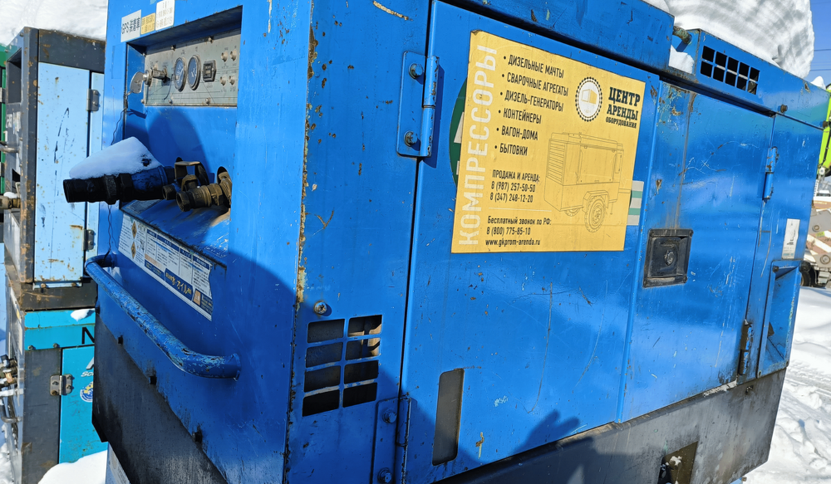 Дизельный компрессор Denyo DIS-180SB2, 5 м3/мин, 7 бар, б/у